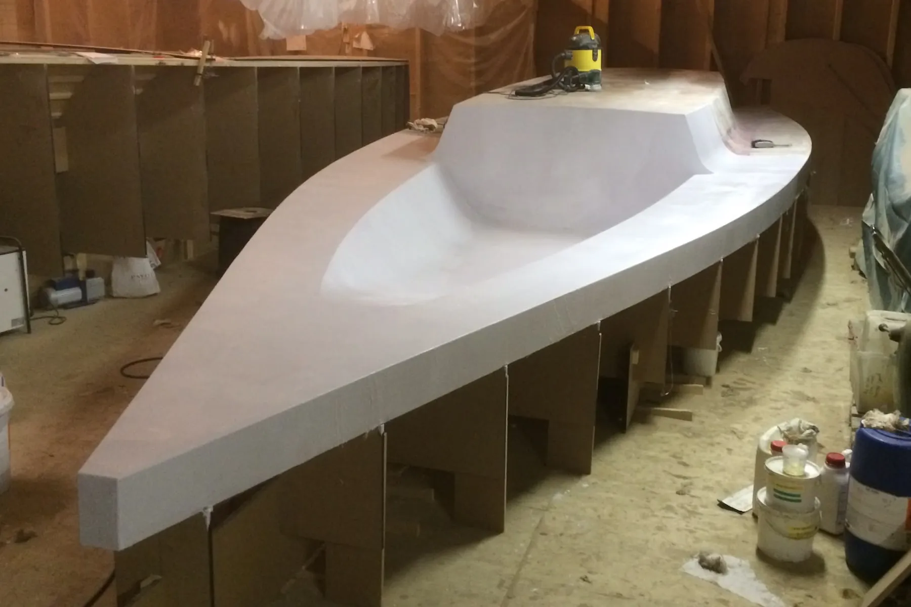 Deck mould ready T920 yacht hull mould under construction